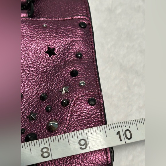 HP๐๐๐NWOT Coach Mercer Satchel 24 Metallic Stud Purse Star Rivets - Picture 5 of 16